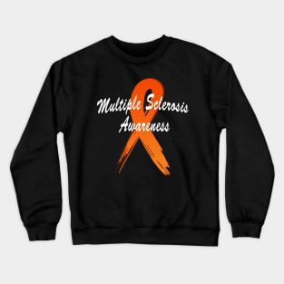 MS, Multiple Sclerosis Ribbon of Hope Crewneck Sweatshirt